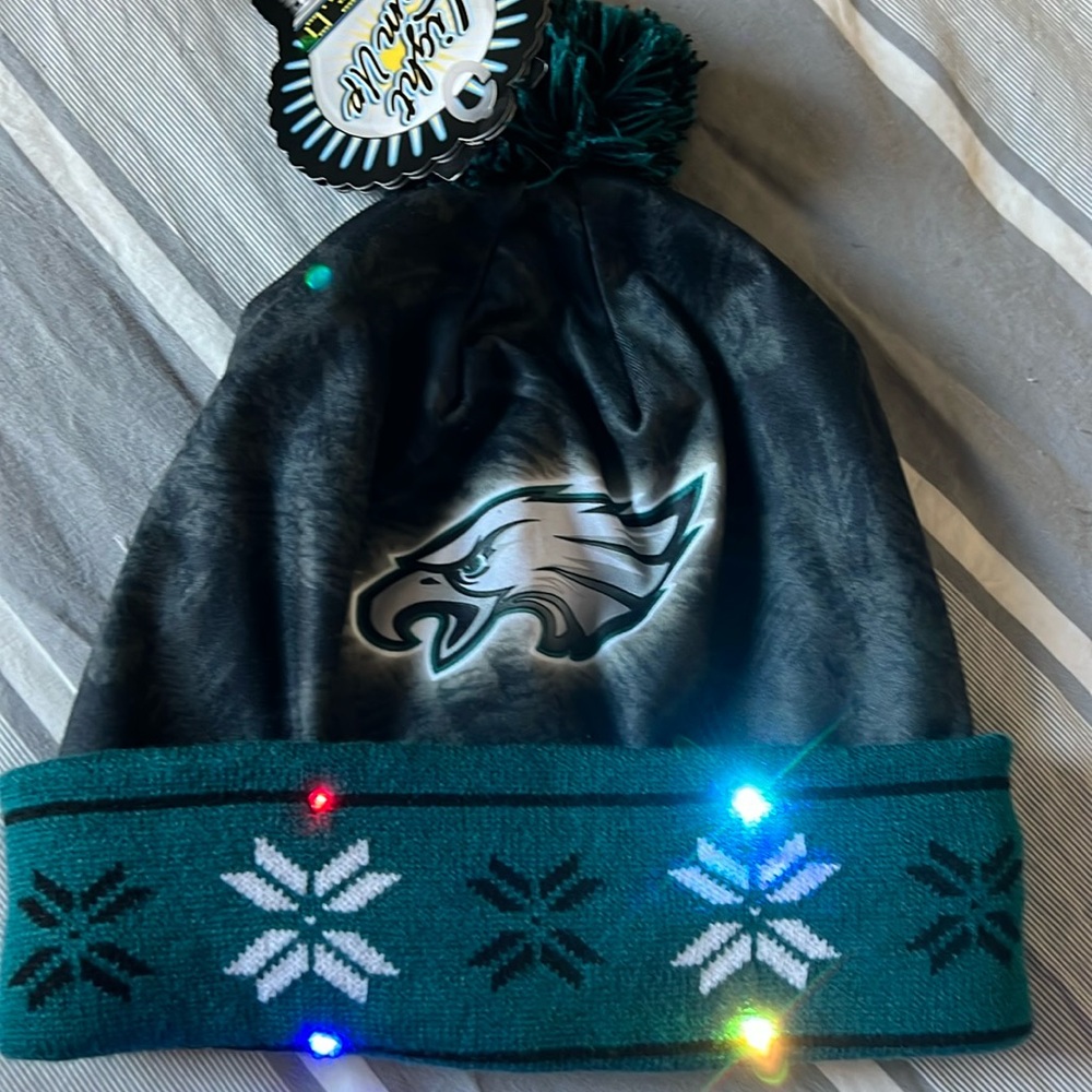 Philadelphia Eagles Christmas light up hat